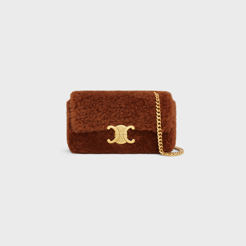 CHAIN SHOULDER BAG CLAUDE in SHEARLING 1