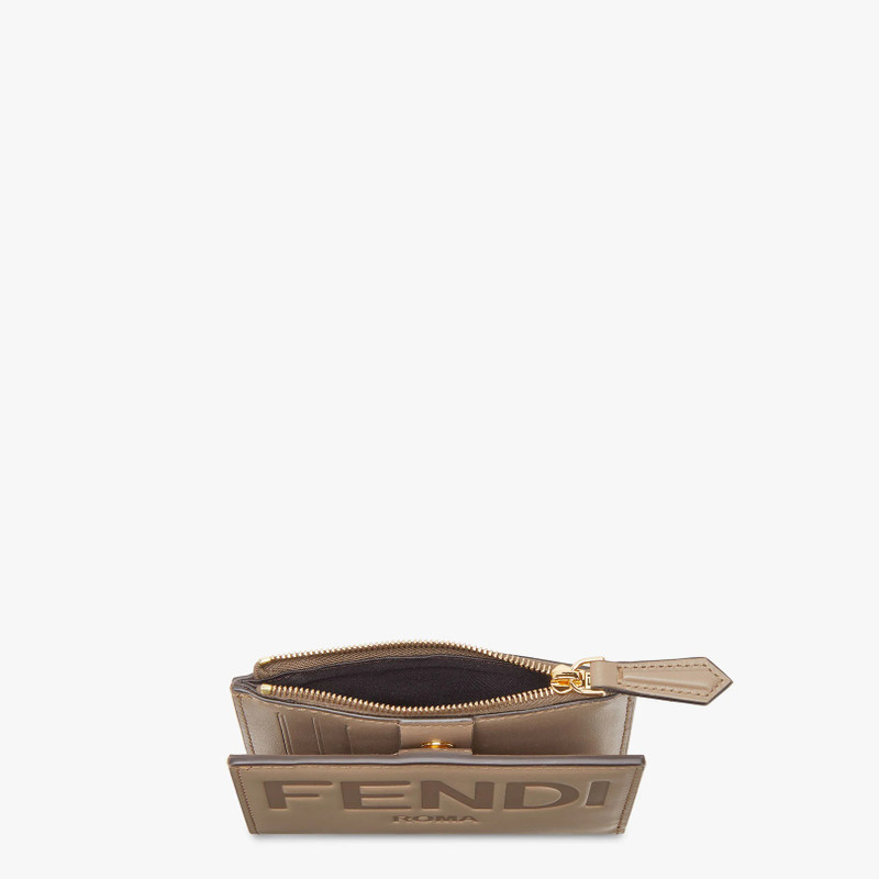 FENDI Gray leather wallet outlook