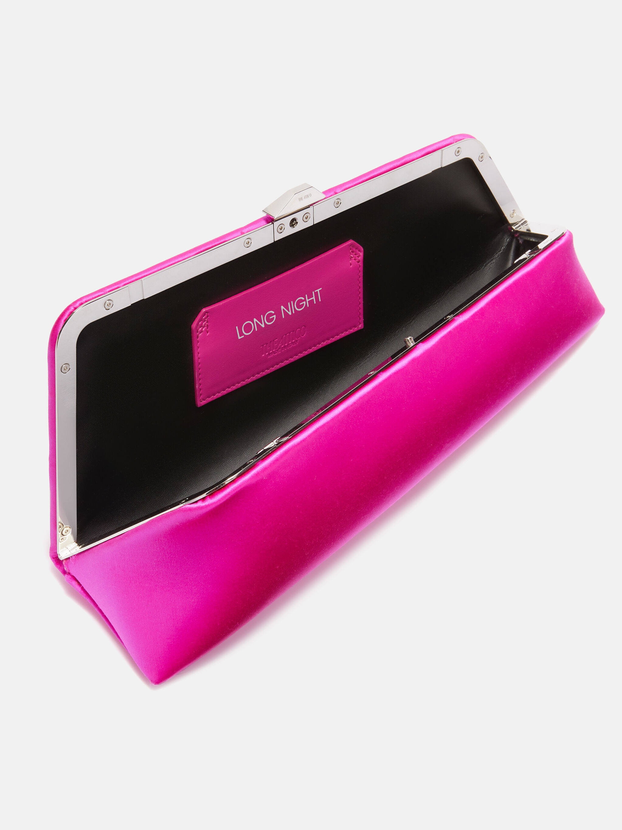 8 30 PM Silk Blend Clutch in Pink - The Attico