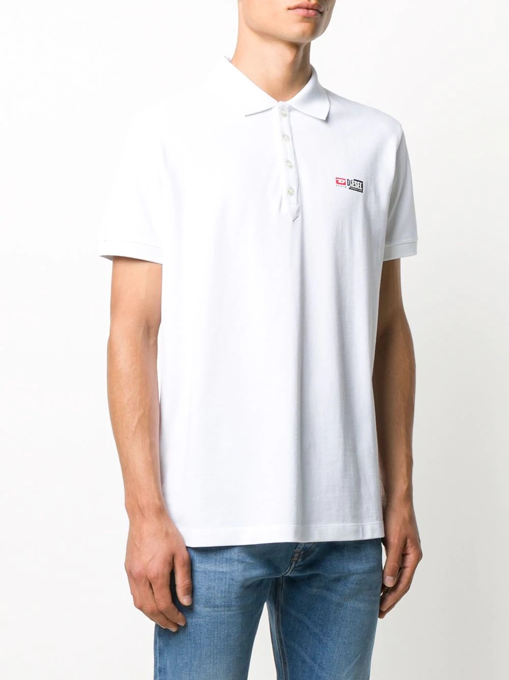 logo print shortsleeved polo shirt - 3