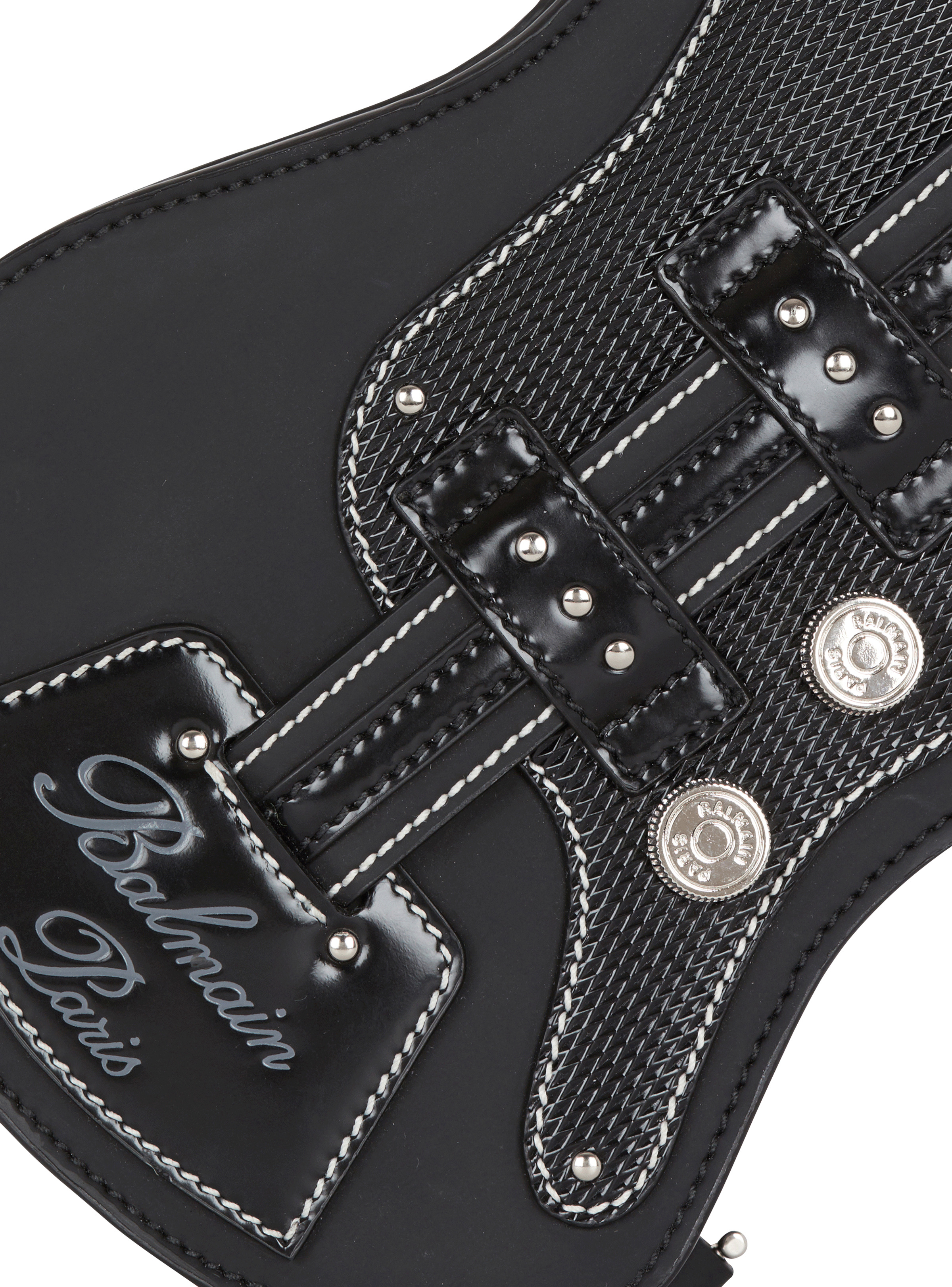 Guitar rubber-effect leather clutch - 6