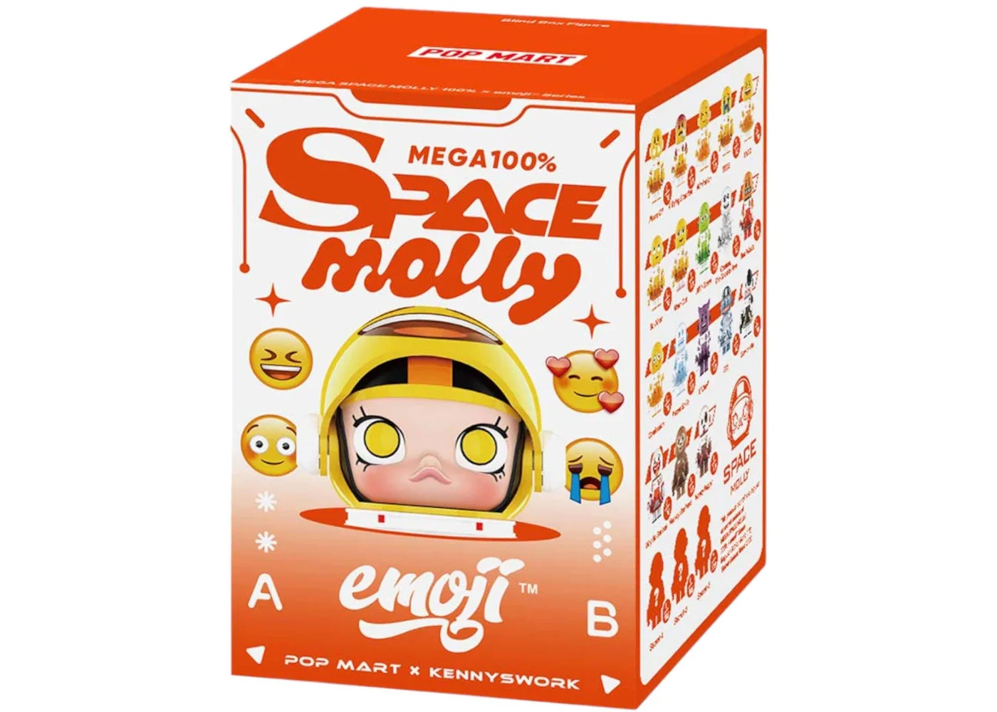 Pop Mart Mega Space Molly x emoji Series 100% Single Blind Box - 1