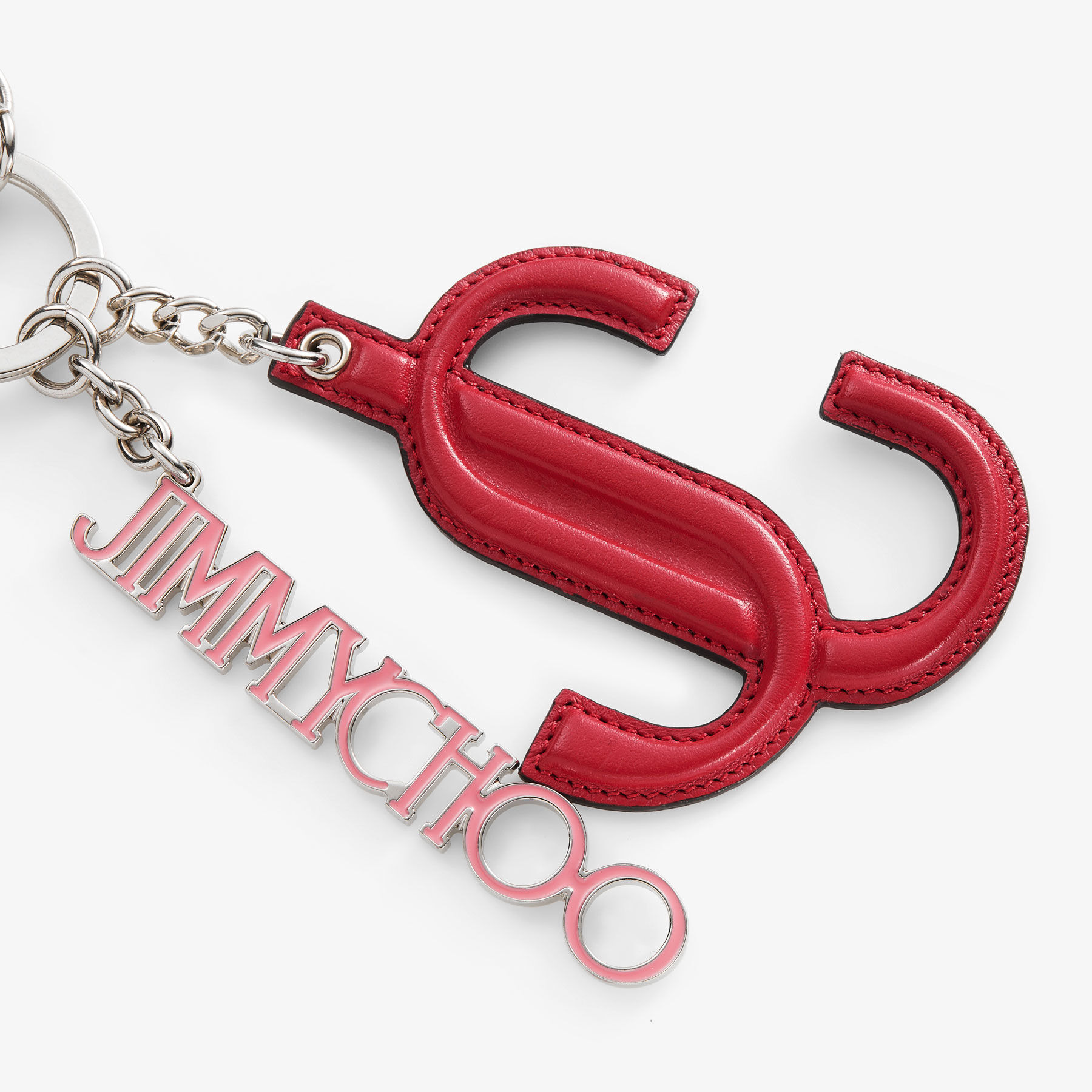 JC Multi Charm
Red & Candy Pink Calf Leather Star Logo Bag Charm - 2