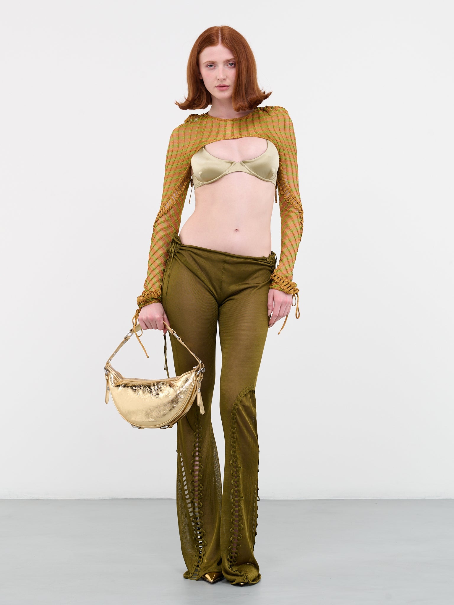 小物 ISA BOULDER knit long globe ISA BOULDER Knit Micro Crop Top | hlorenzo | REVERSIBLE