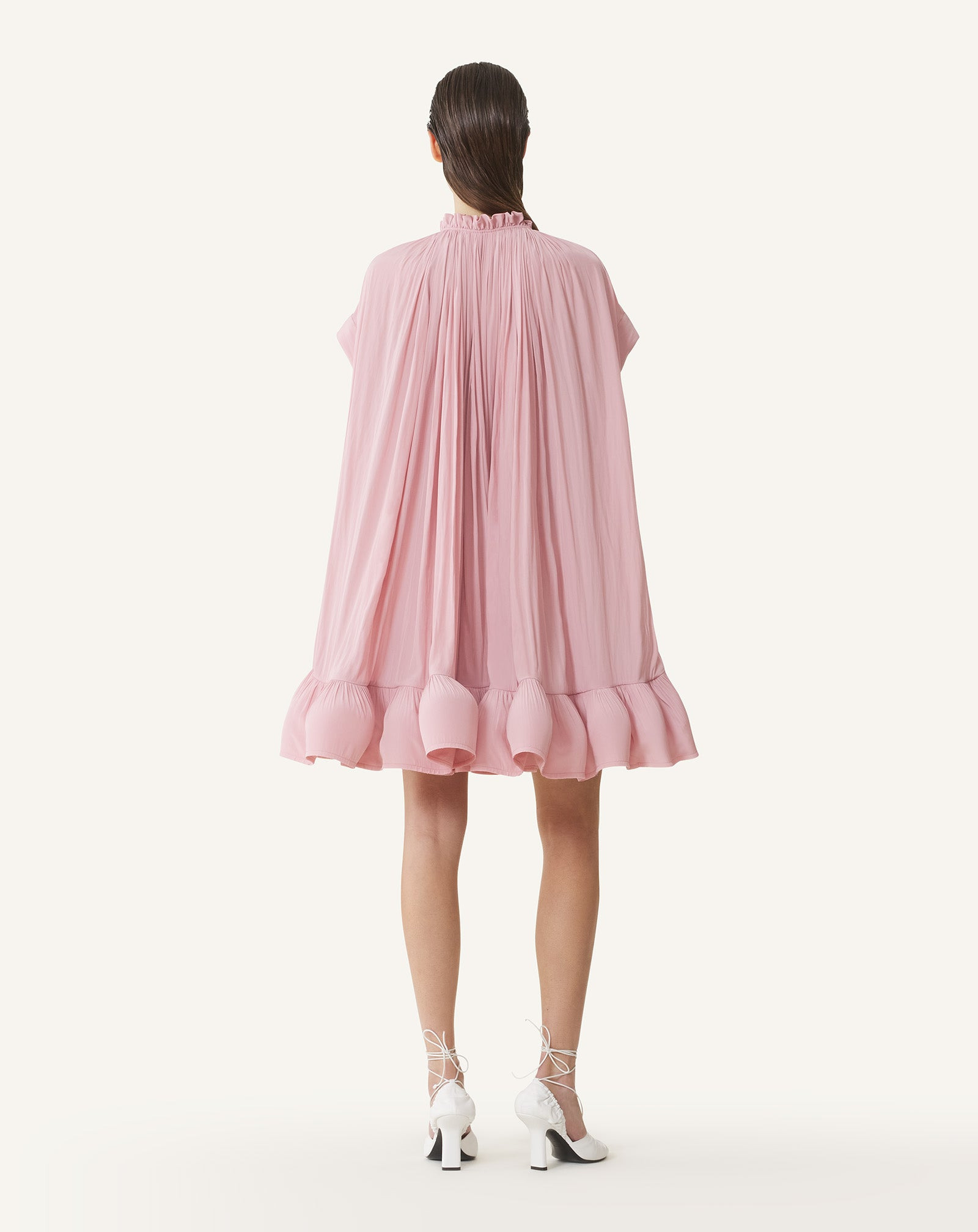 SHORT CHARMEUSE DRESS - 4