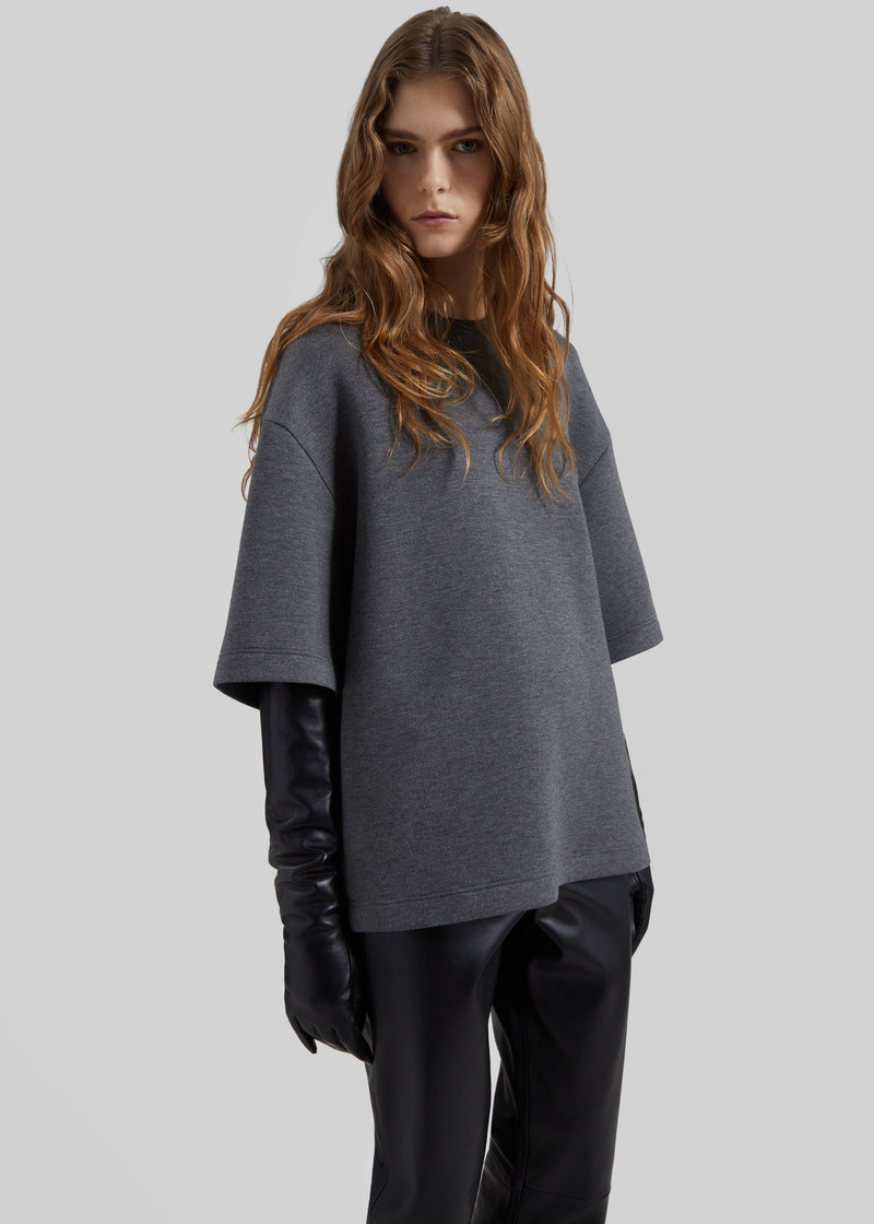 Delancey Neoprene Tee - Dark Grey 6
