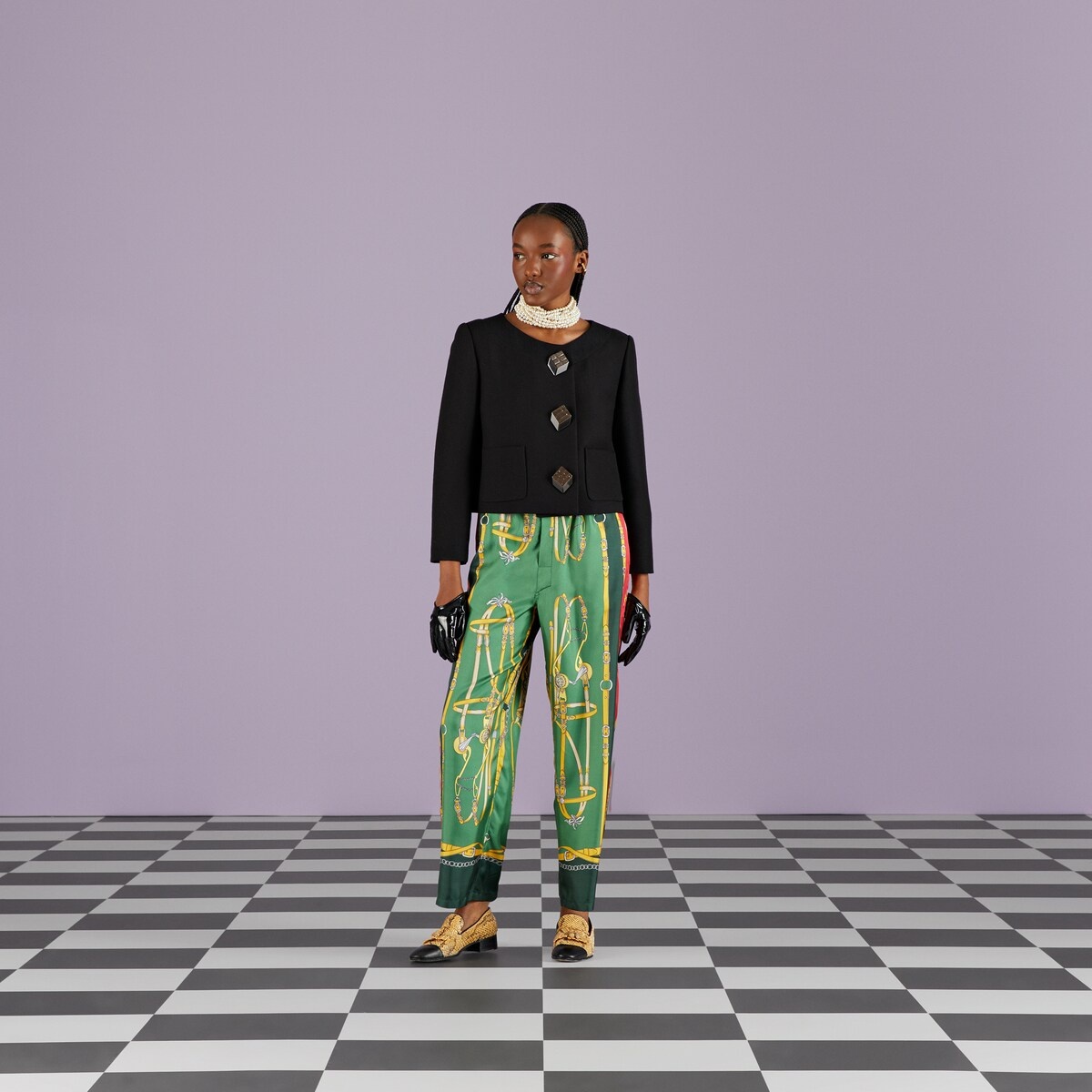 Harness and Double G silk pant - 2