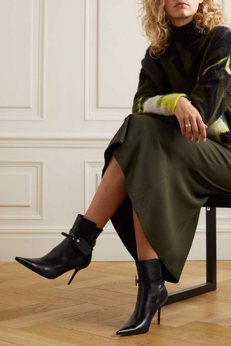 Off-White Leather ankle boots outlook