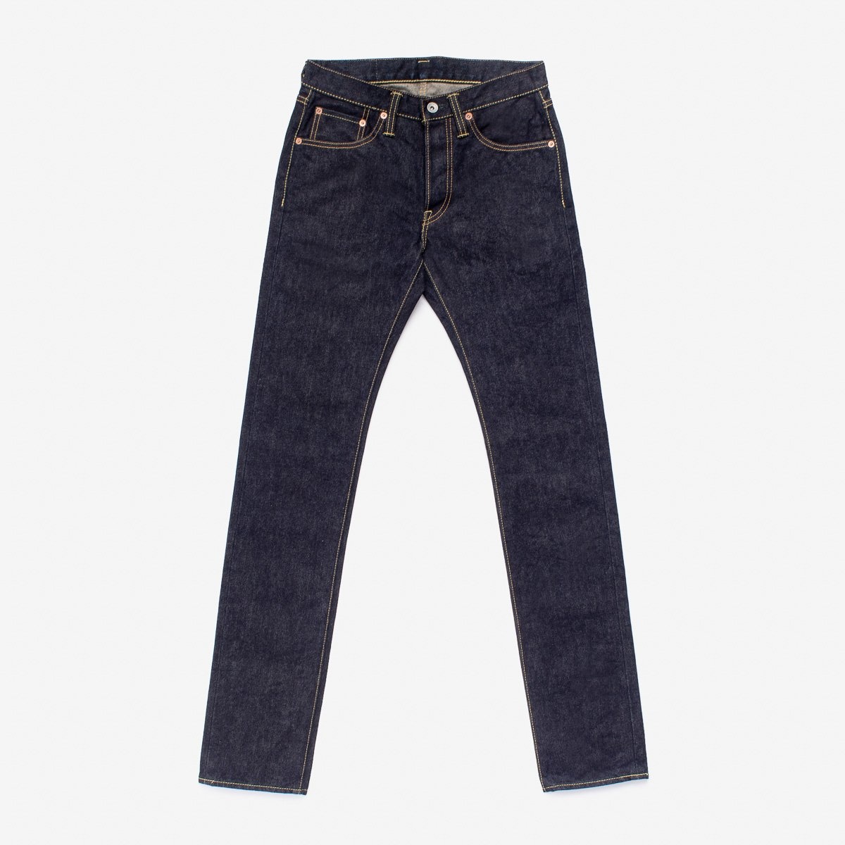 IH-777S-142 14oz Selvedge Denim Slim Tapered Cut Jeans - Indigo - 1