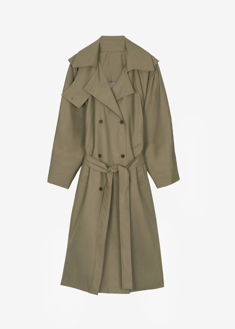 Davos Trench Coat - Pale Olive 8