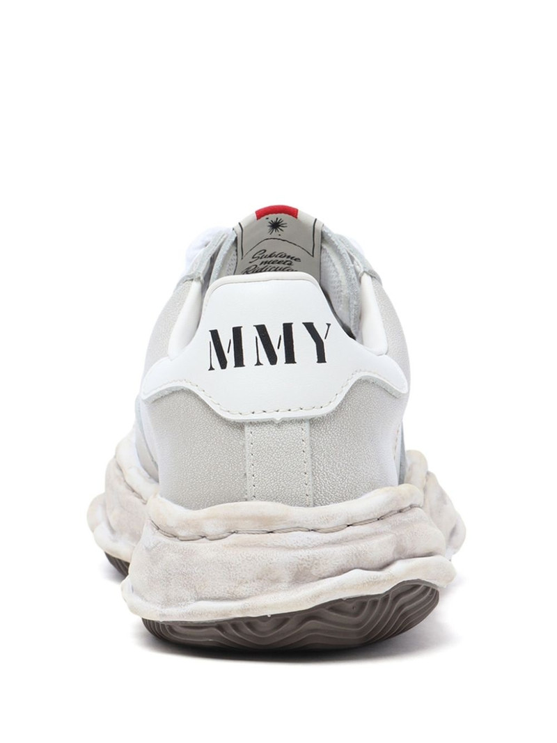 Blakey distressed-effect leather sneakers 4