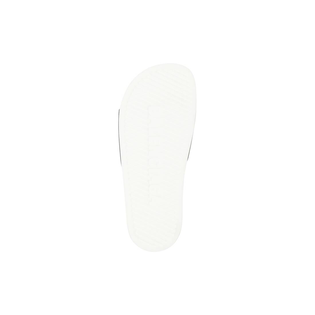 Women's Pool Slide Sandal in White/black - 6