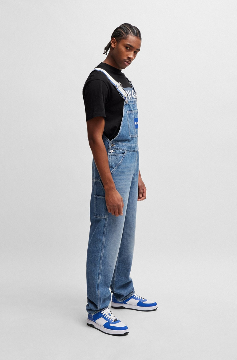 HUGO MIXED-MATERIAL TRAINERS WITH RAISED-LOGO BACKTAB outlook