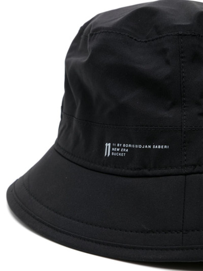Boris Bidjan Saberi logo-print reflective-effect bucket hat outlook
