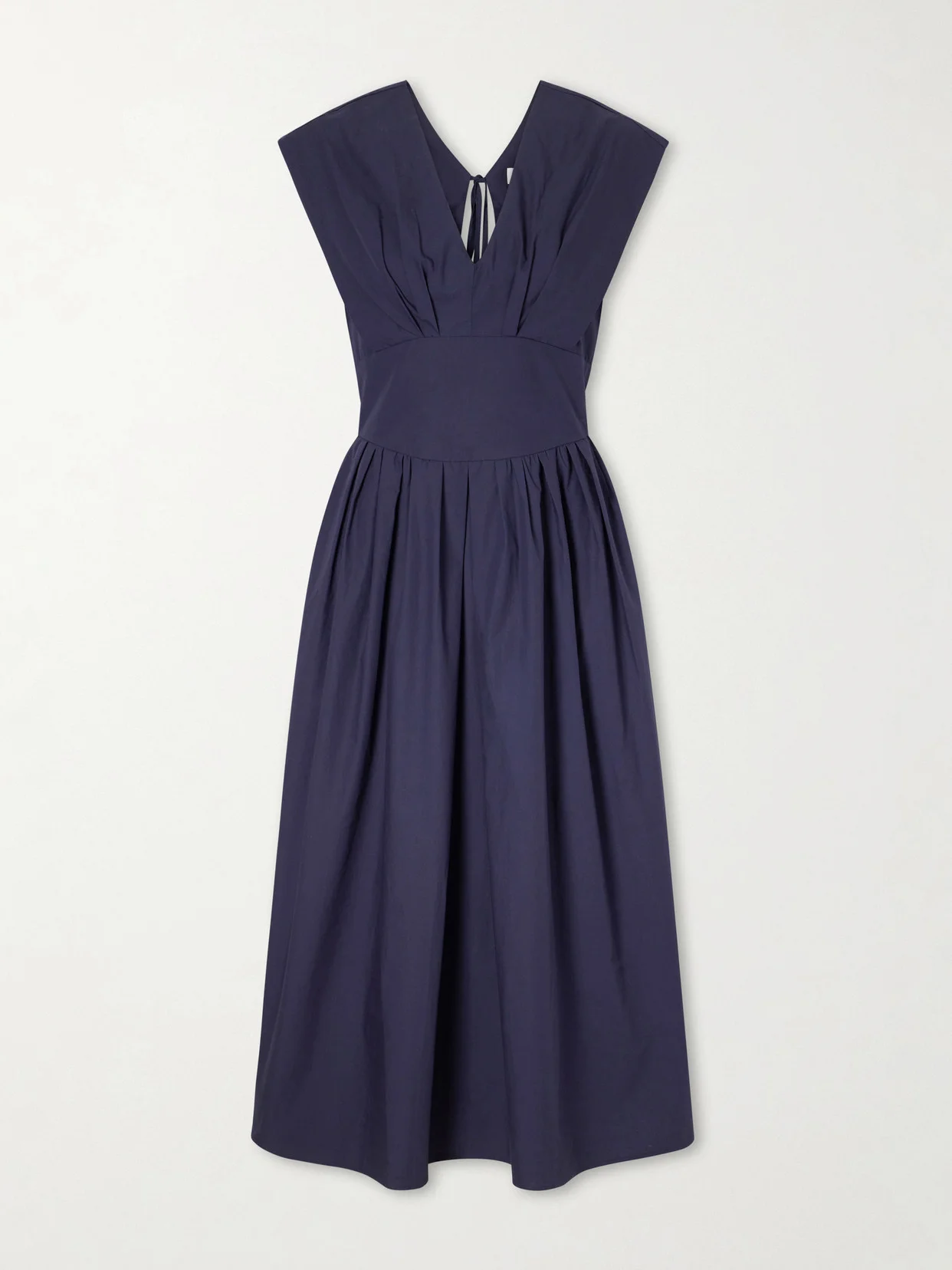 In Full Bloom Gathered Cotton-taffeta Midi Dress - 1