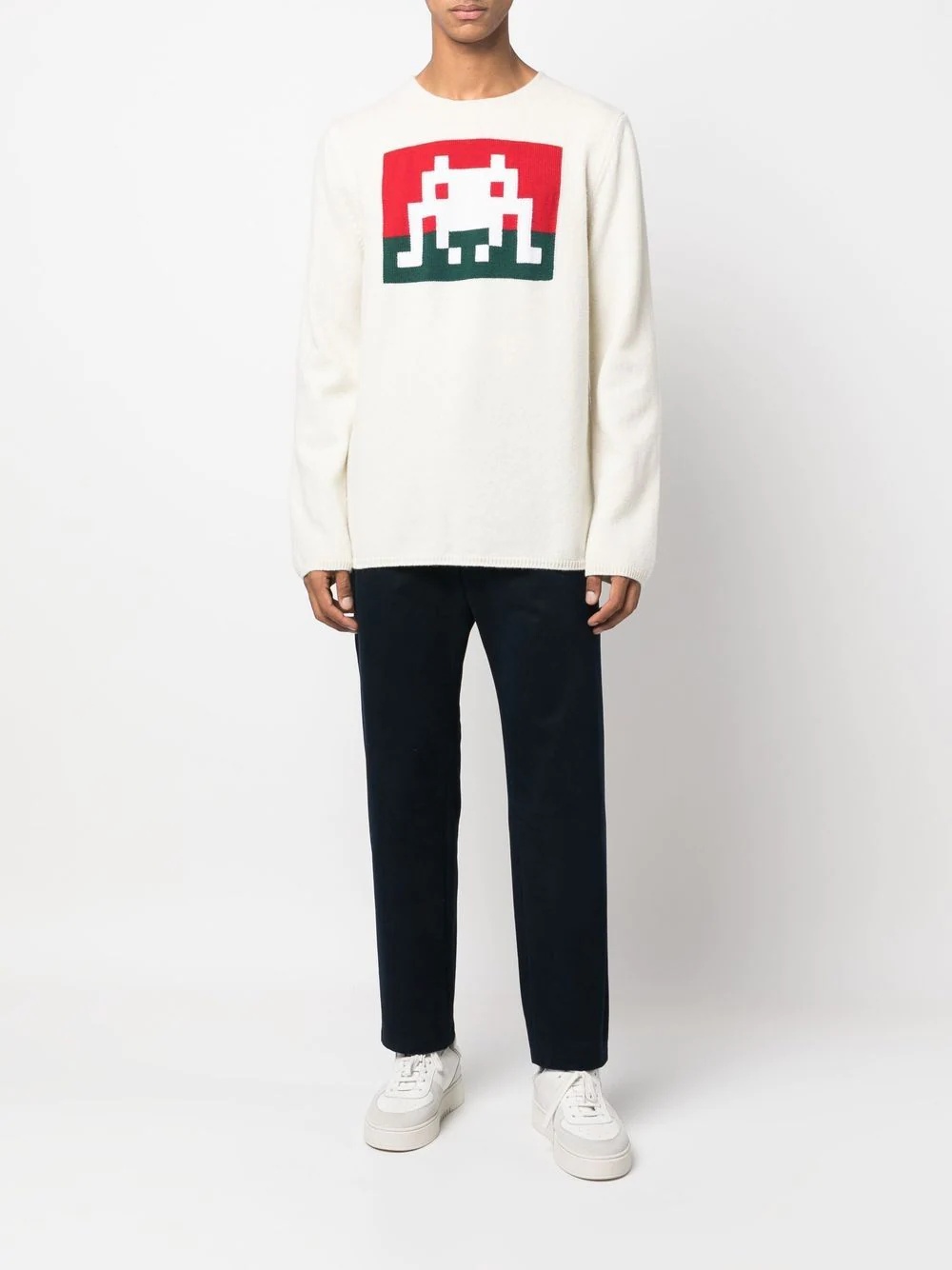 Space Invaders graphic-knit jumper - 2