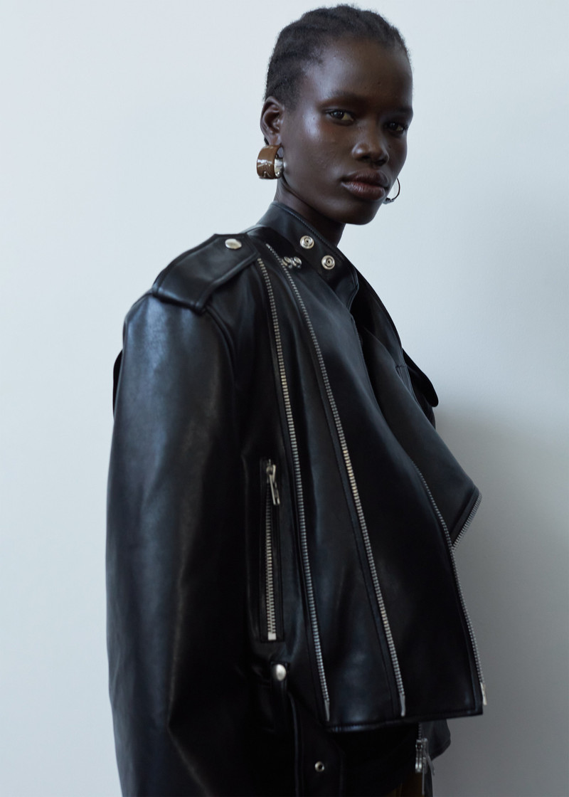 Teagan Boxy Faux Leather Jacket - Black 4