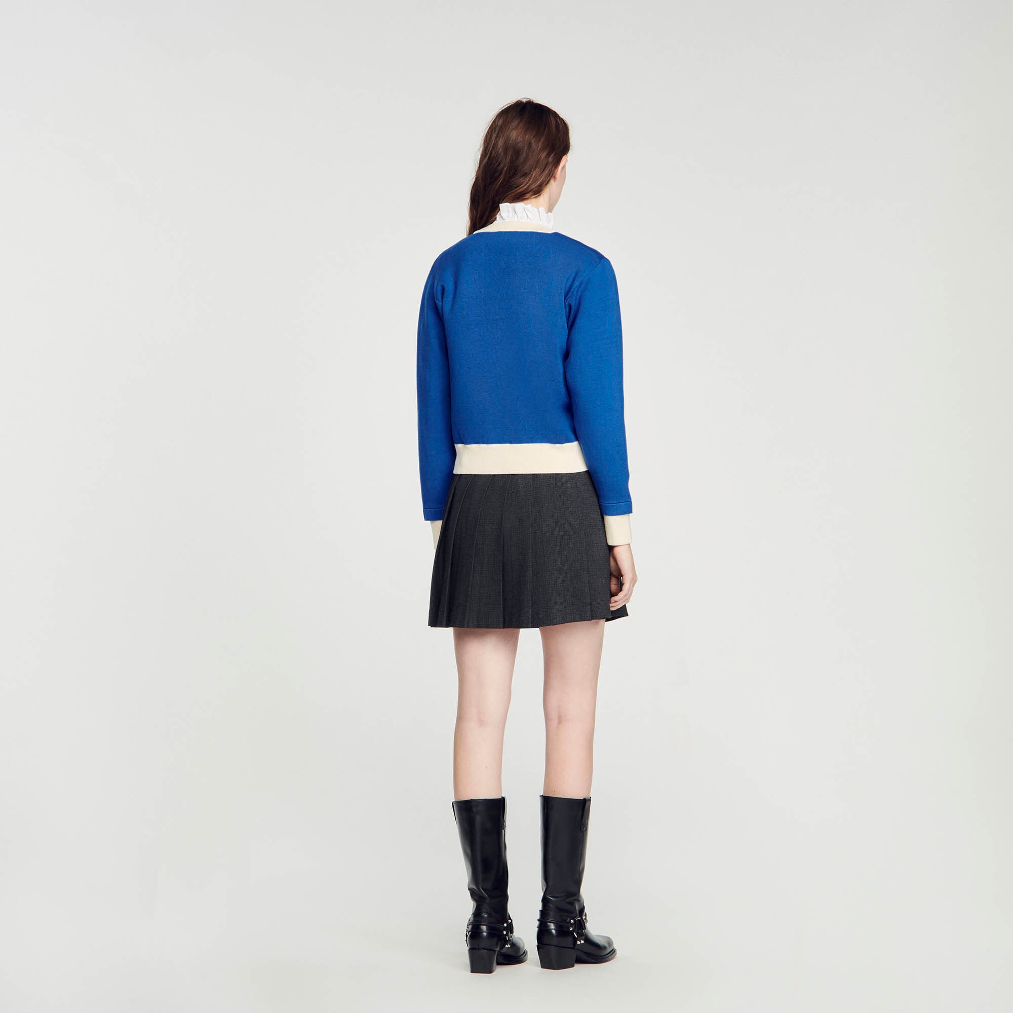 TWO-TONE CARDIGAN WITH BUTTONS - 6