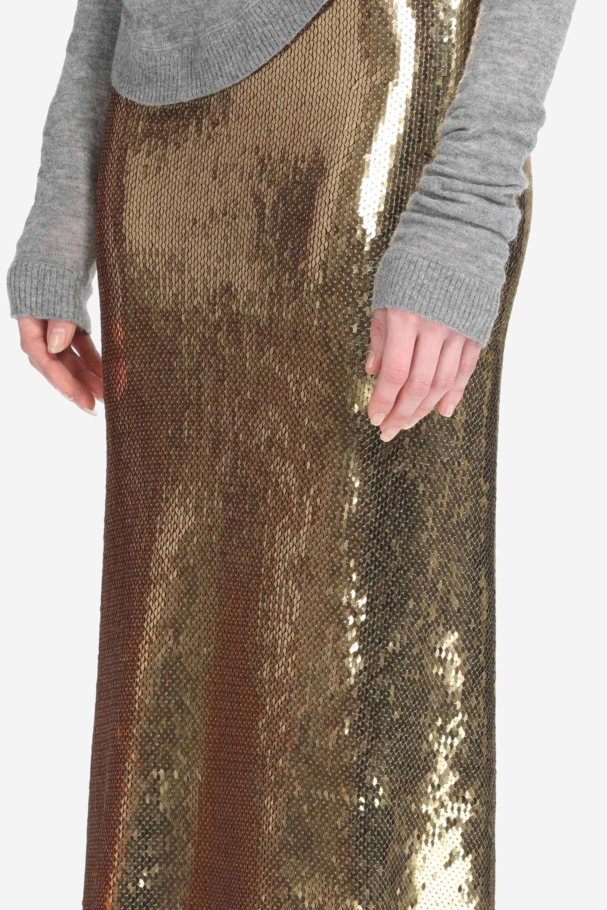 SEQUIN EMBELLISHED MAXI SKIRT - 5