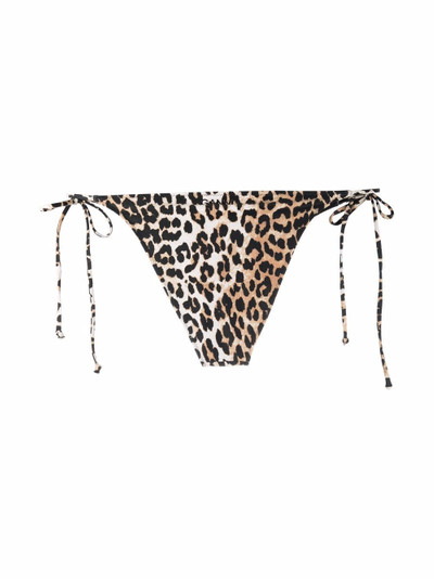 GANNI leopard-print bikini bottoms outlook