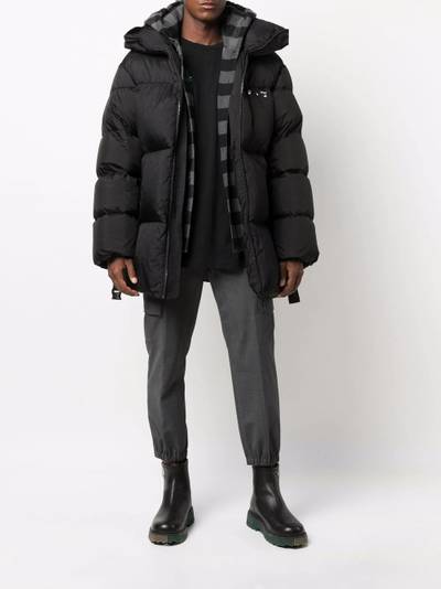 Off-White Hands Off belted puffer down jacket outlook