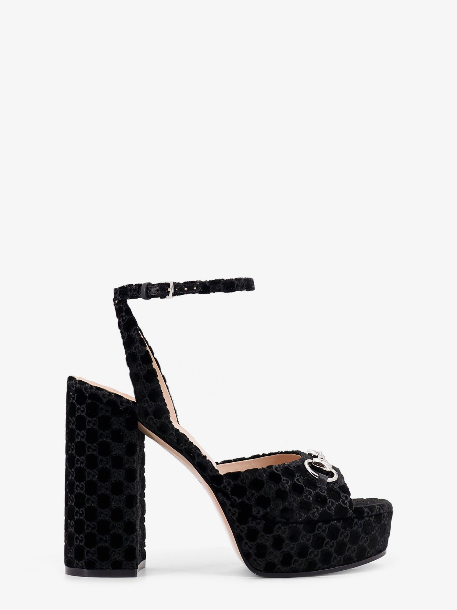Gucci Wedge Suede Sandals - 1