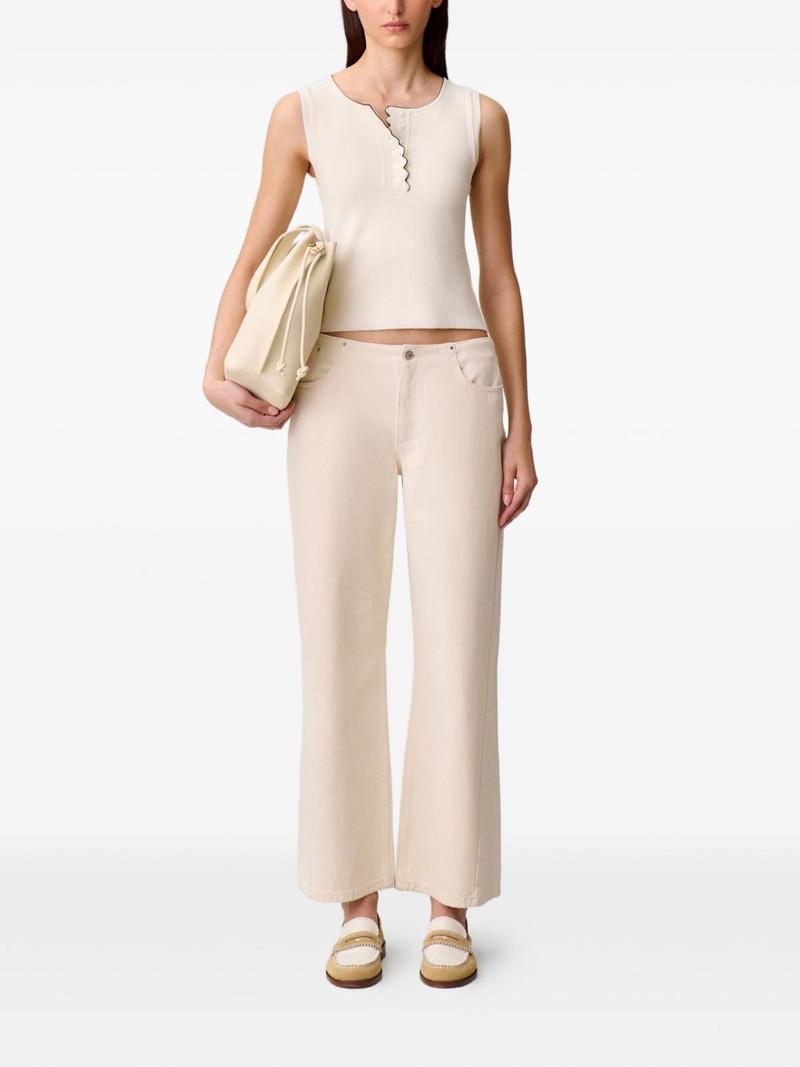 Claudie Pierlot scalloped-trim top outlook