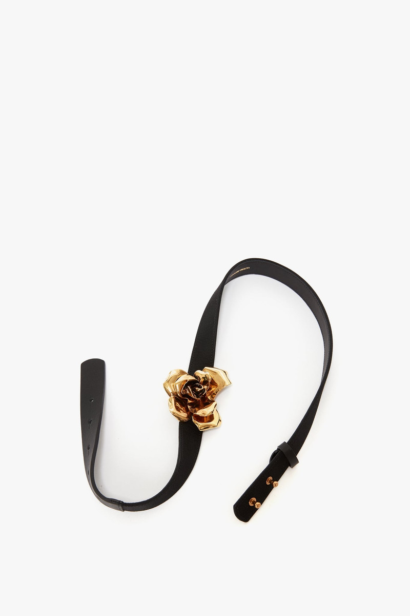 Exclusive Flower Belt In Black And Gold 6