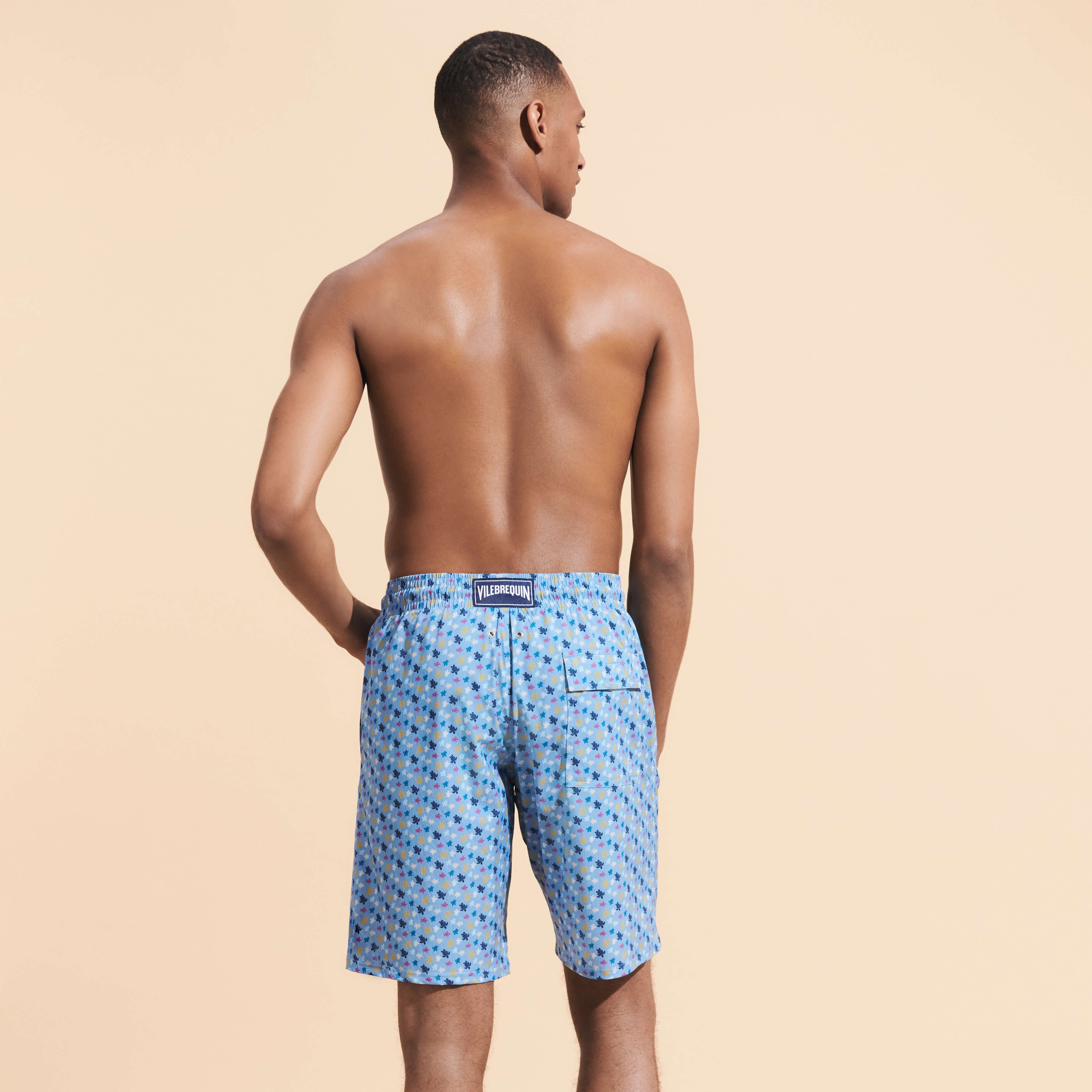Men Long Swim Trunks Micro Ronde Des Tortues Rainbow - 4