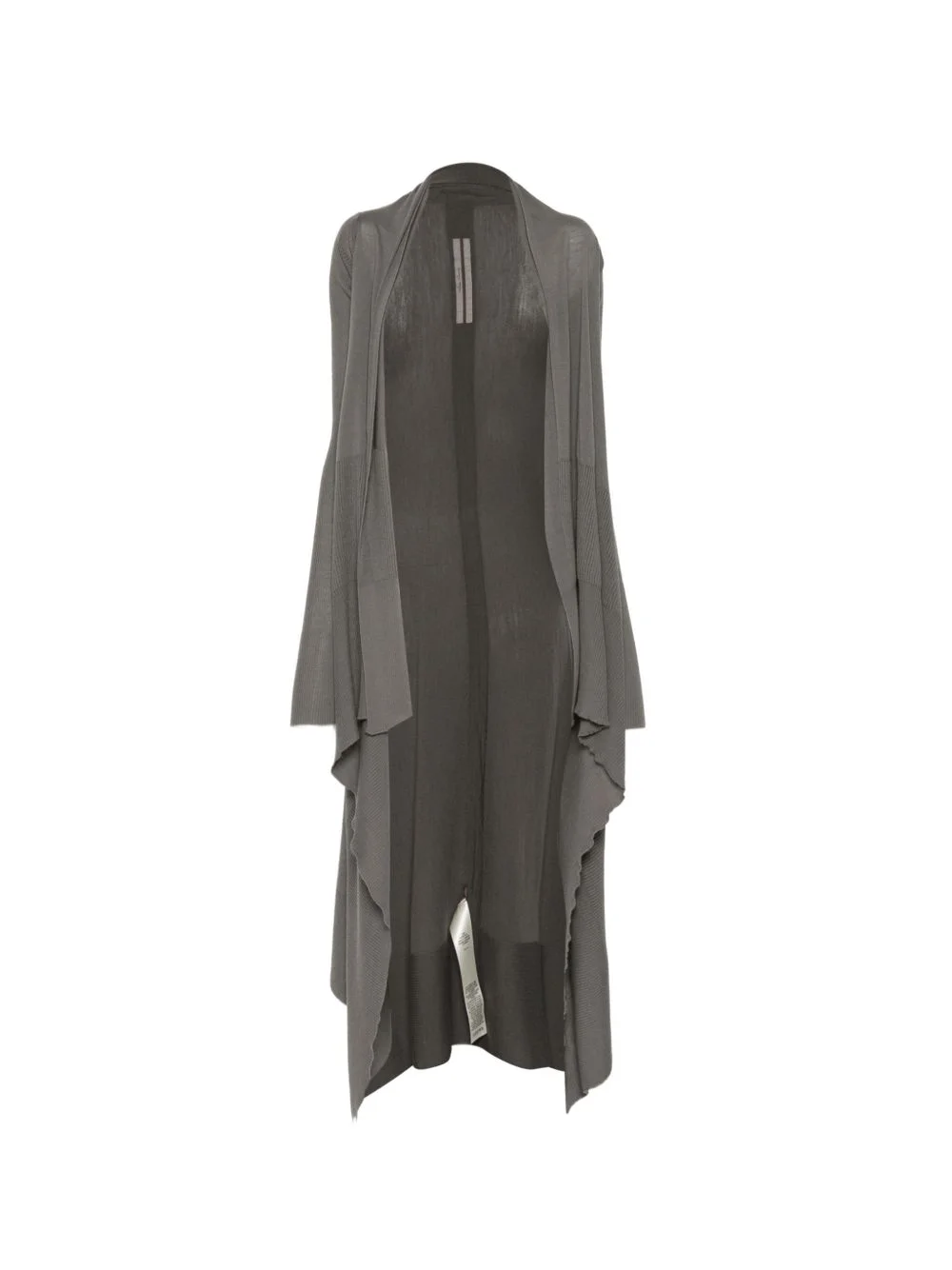 ribbed asymmetric cardigan - 1