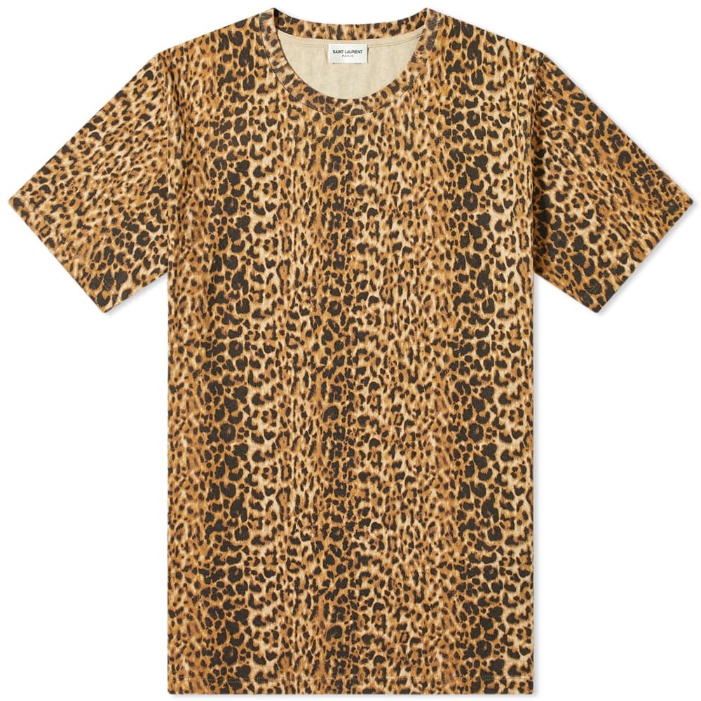 Saint Laurent Leopard Print Tee - 1