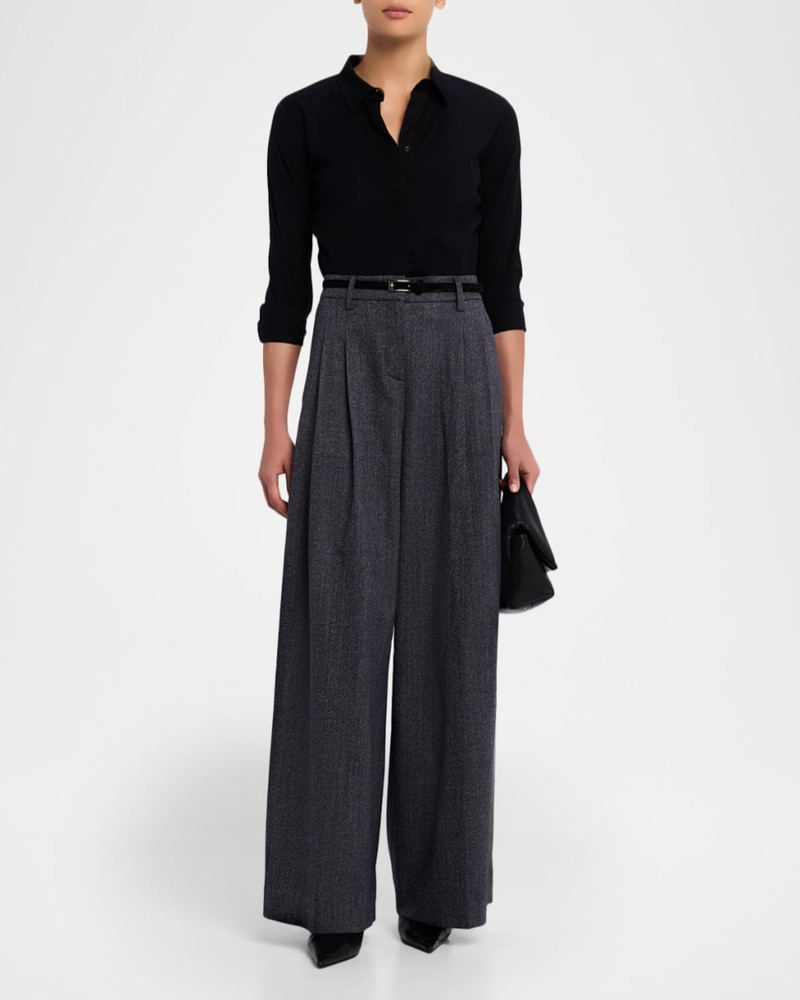 TWP Next Didi Stretch Wool Wide-Leg Trousers outlook