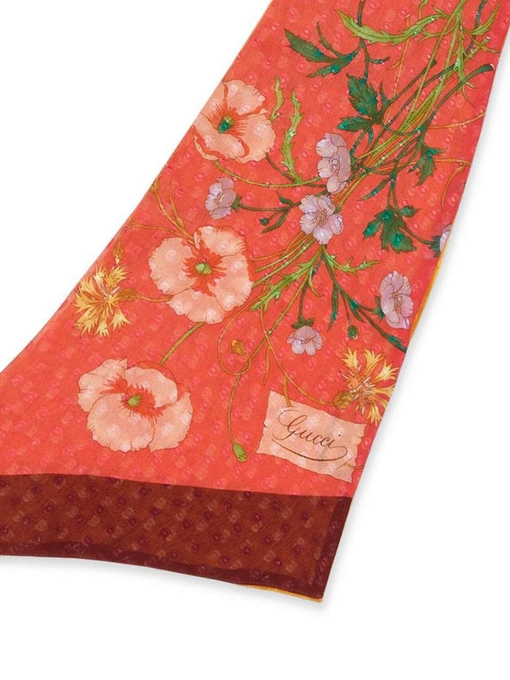 Flora print silk scarf - 3