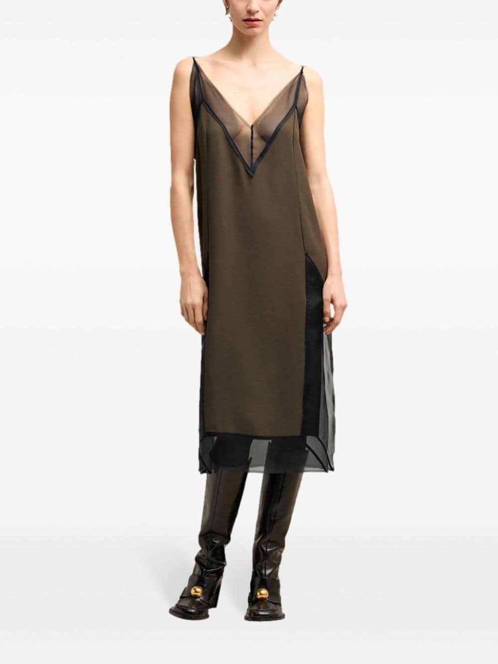 thin strap midi-dress - 2