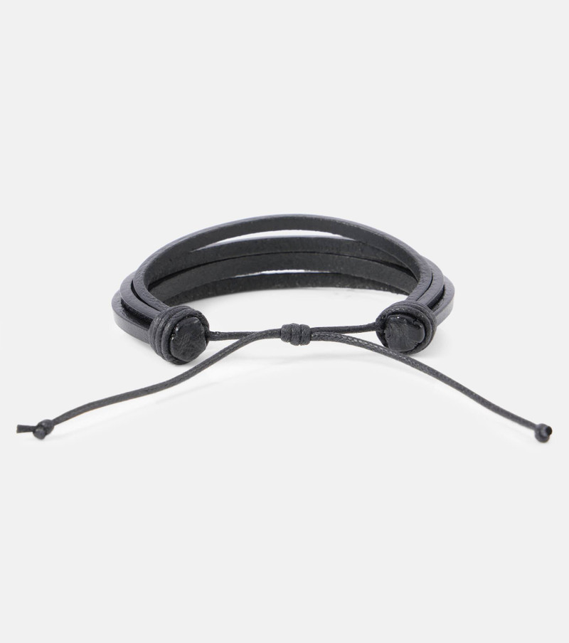 SAINT LAURENT Cassandre leather bracelet outlook