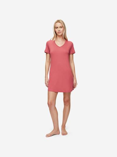 Derek Rose Women's V-Neck Sleep T-Shirt Lara Micro Modal Stretch Soft Cedar outlook