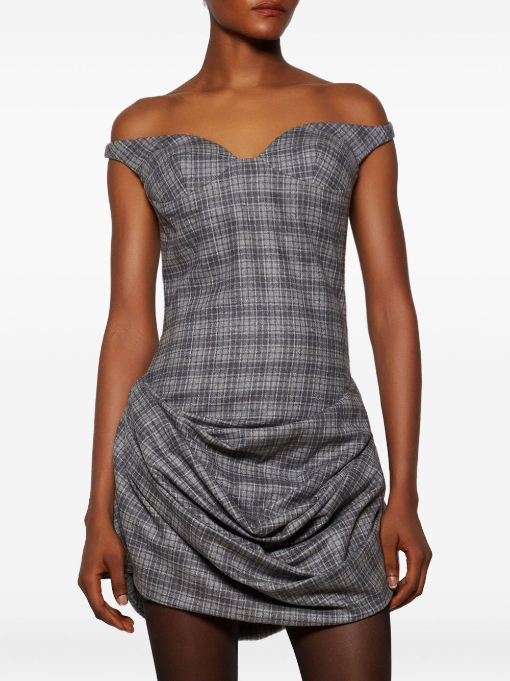 off-shoulder bustier dress - 3
