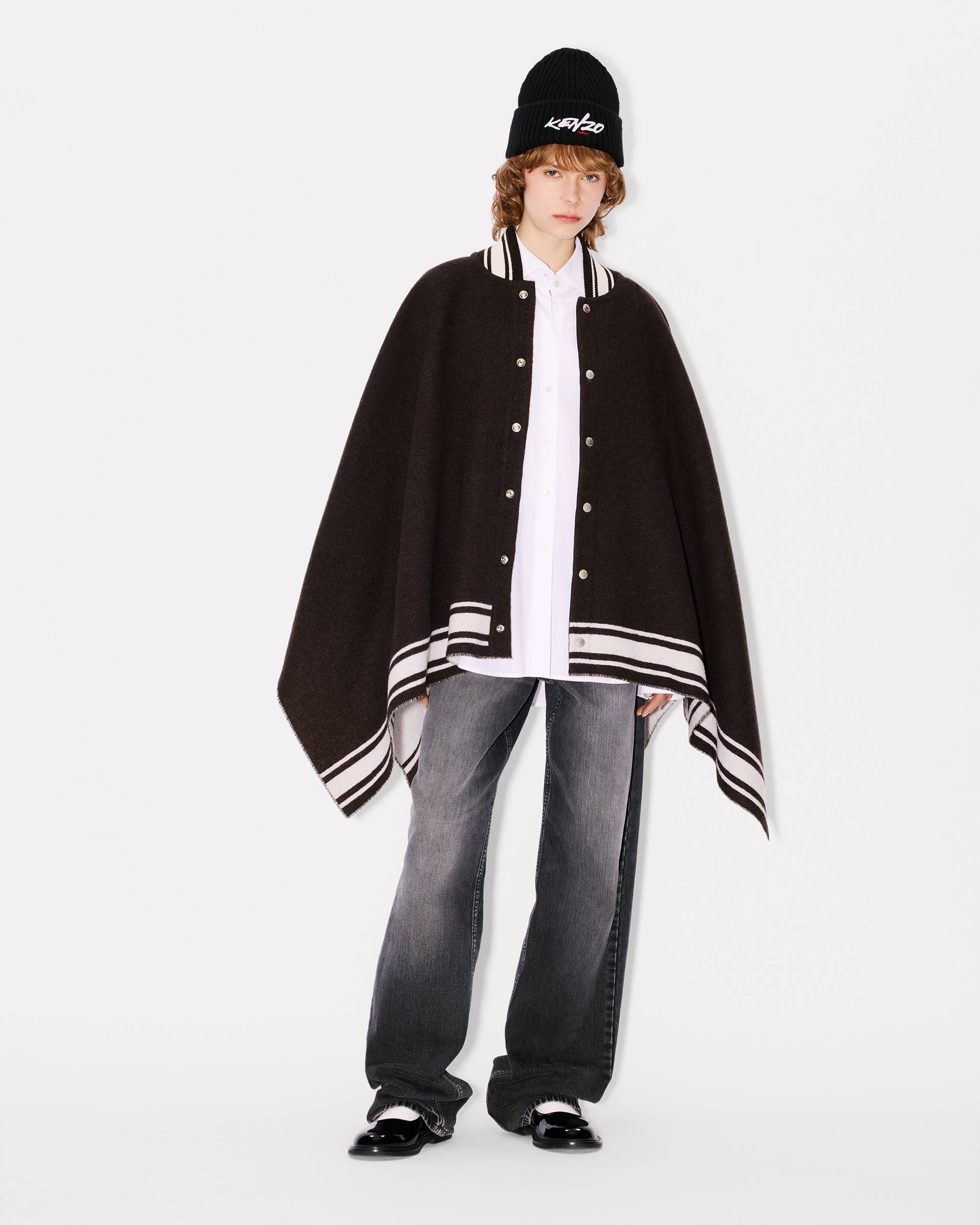 'Kenzo x Futura 2000' poncho in wool - 3