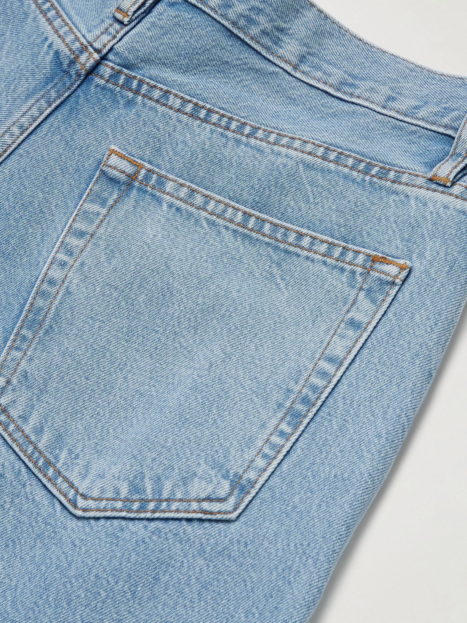 The Drape mid-rise wide-leg organic jeans Light denim - 6