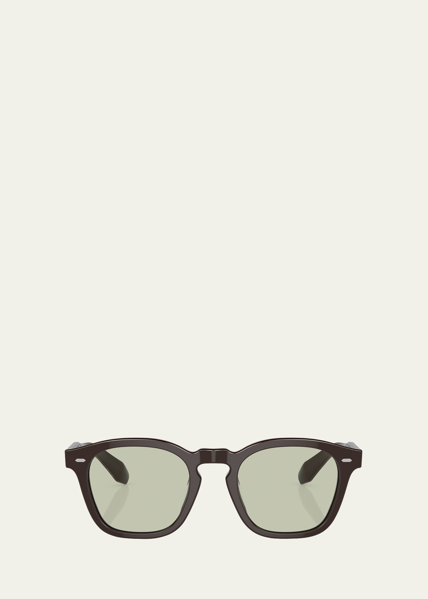 Keyhole Acetate Round Optical Glasses - 1