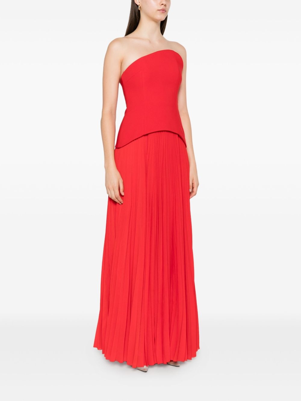 Britt strapless pleated dress - 3