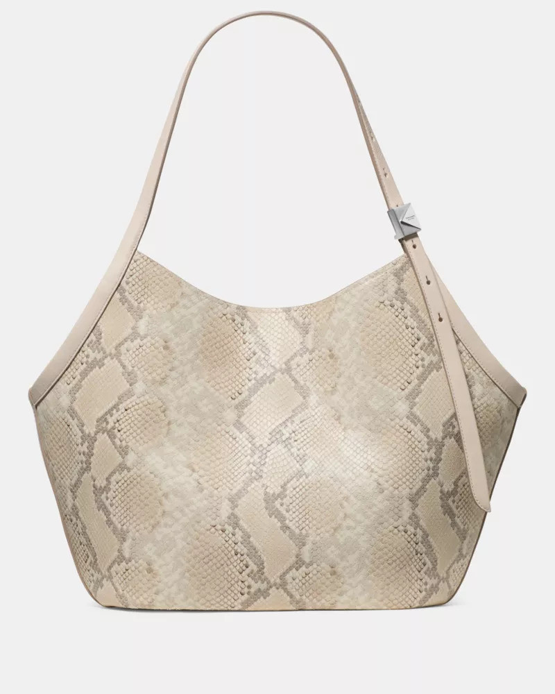 Deco Snake Embossed Tulip Tote Bag 1
