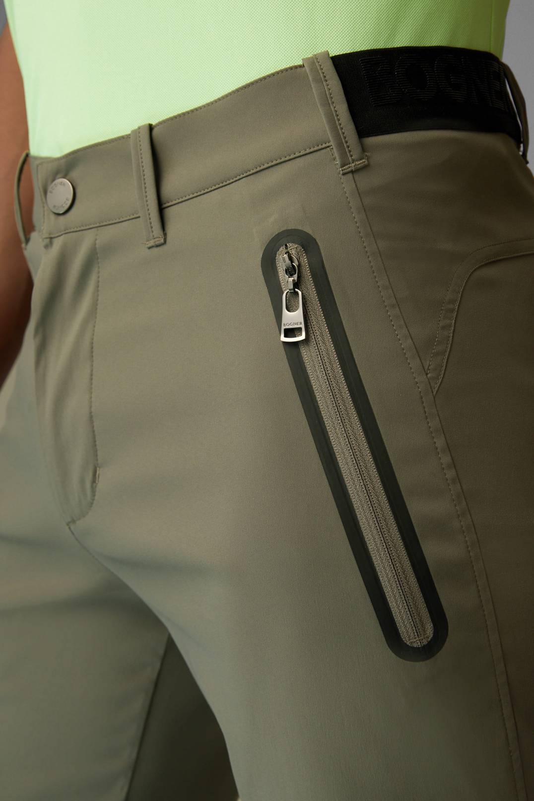 NICOLAS FUNCTIONAL CHINOS IN OLIVE GREEN - 5