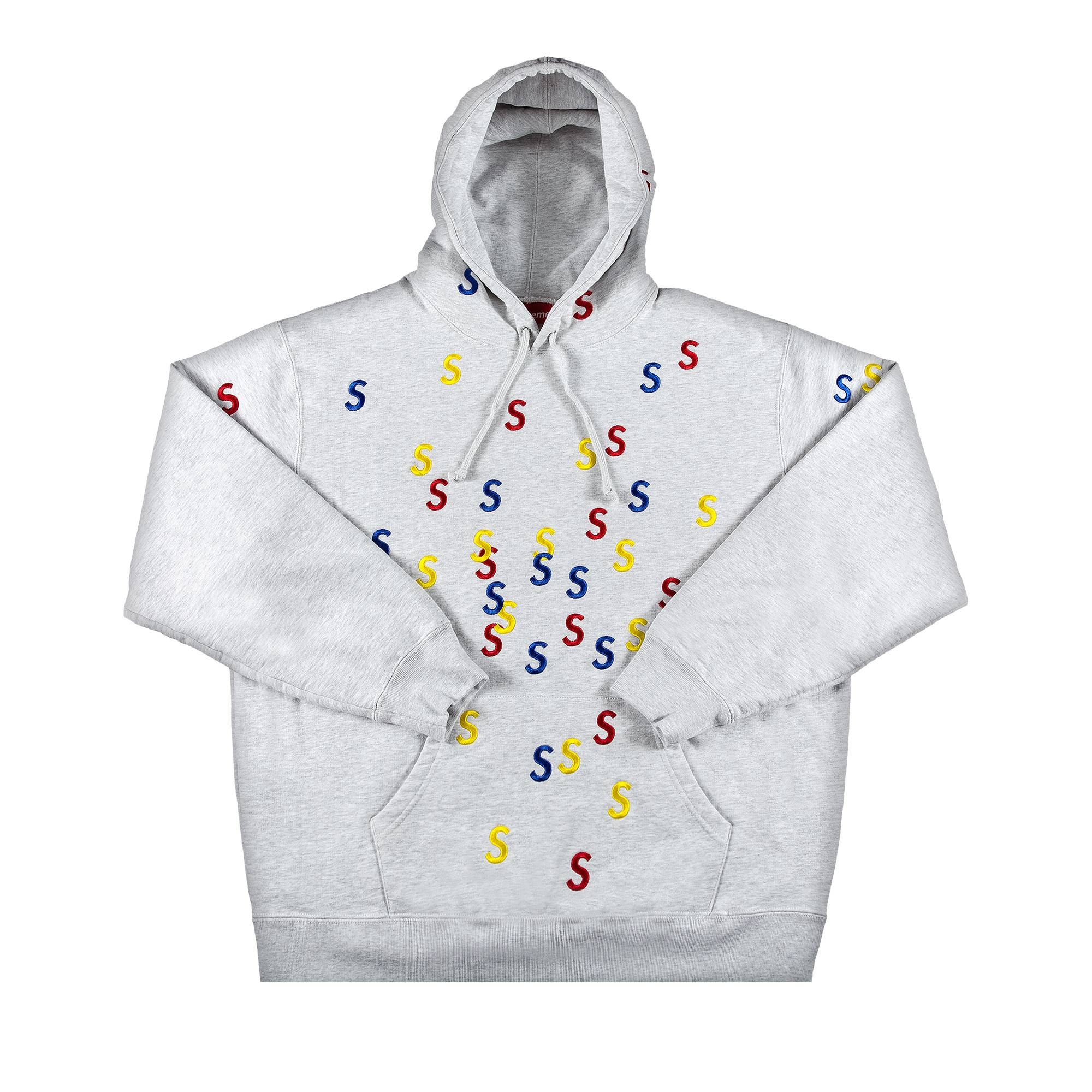 Supreme Embroidered S Hooded Sweatshirt 'Ash Grey' - 1