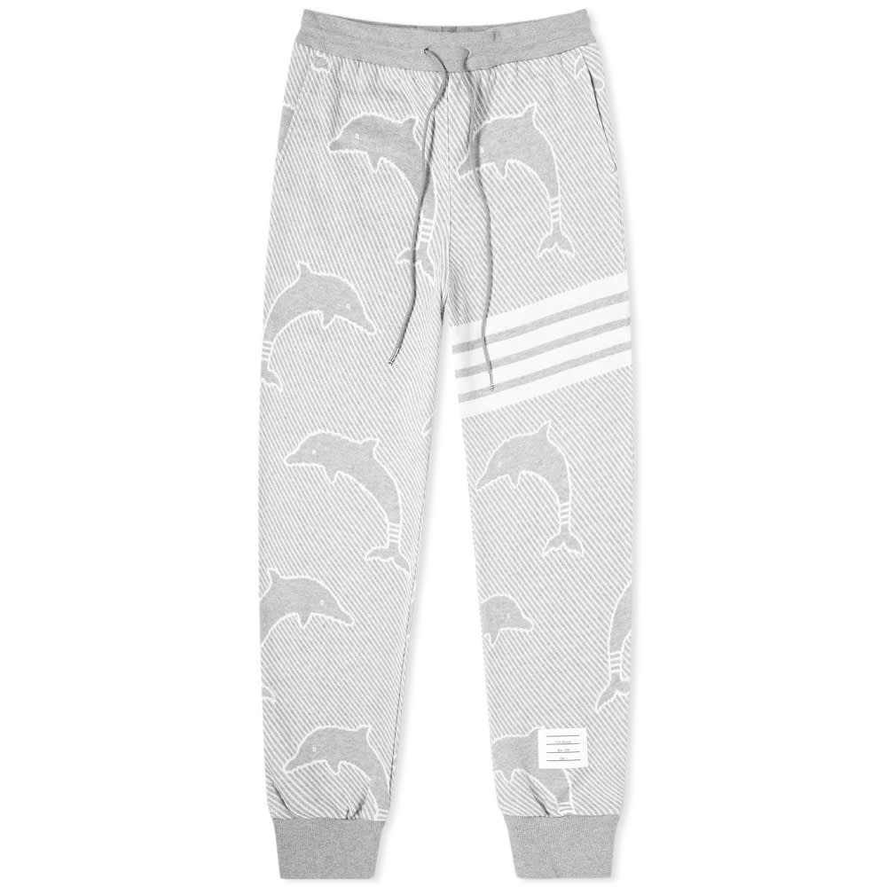 Thom Browne Dolphin Jacquard Four Bar Sweat Pant - 1