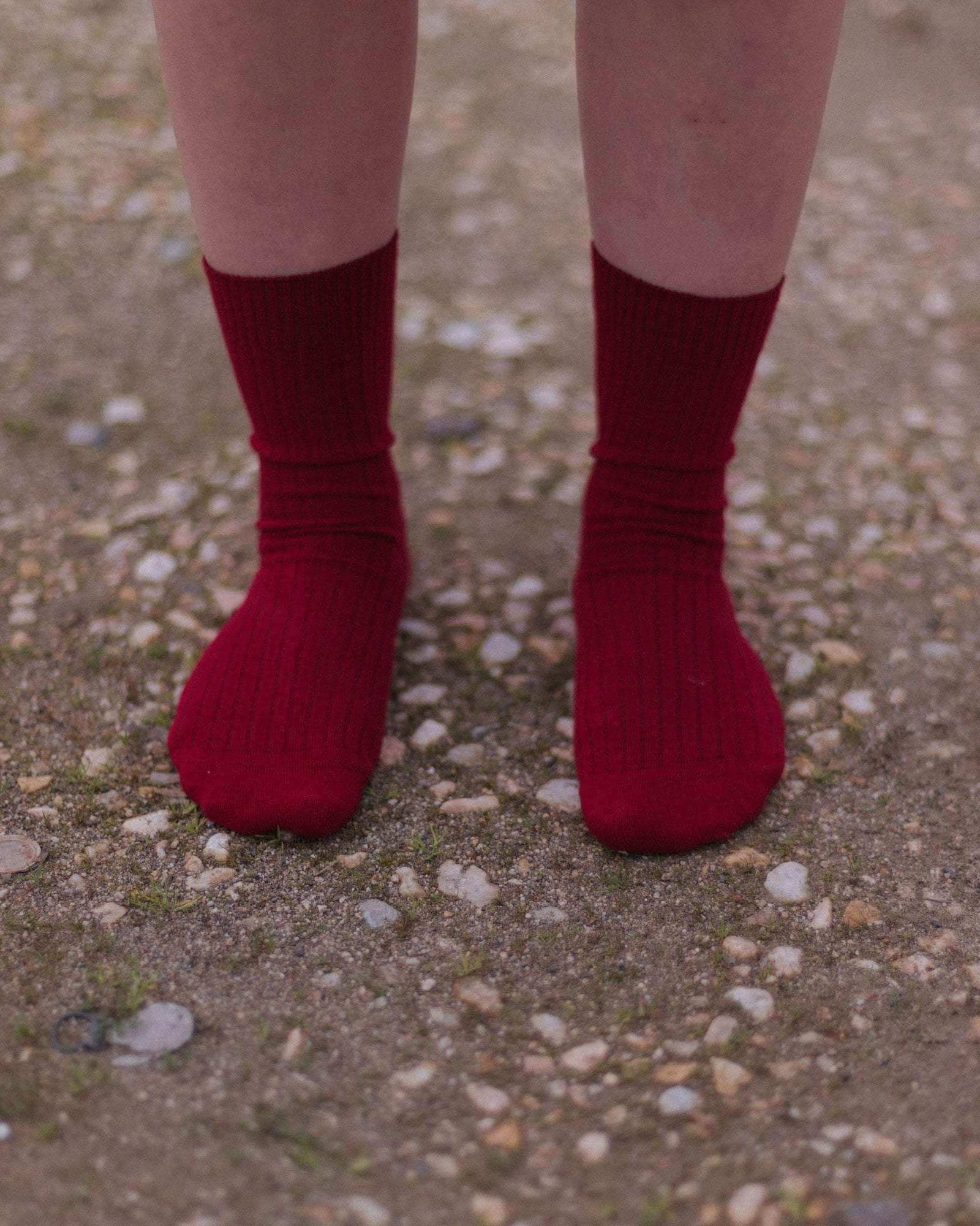 Rib Overankle Socks - Organic Cotton Rib - 1