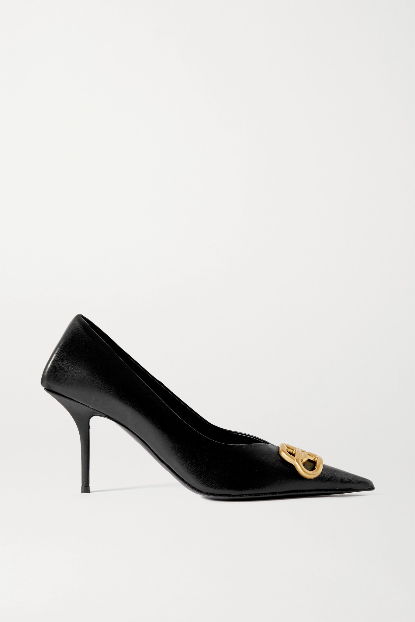 Square Knife BB logo-embellished leather pumps - 1