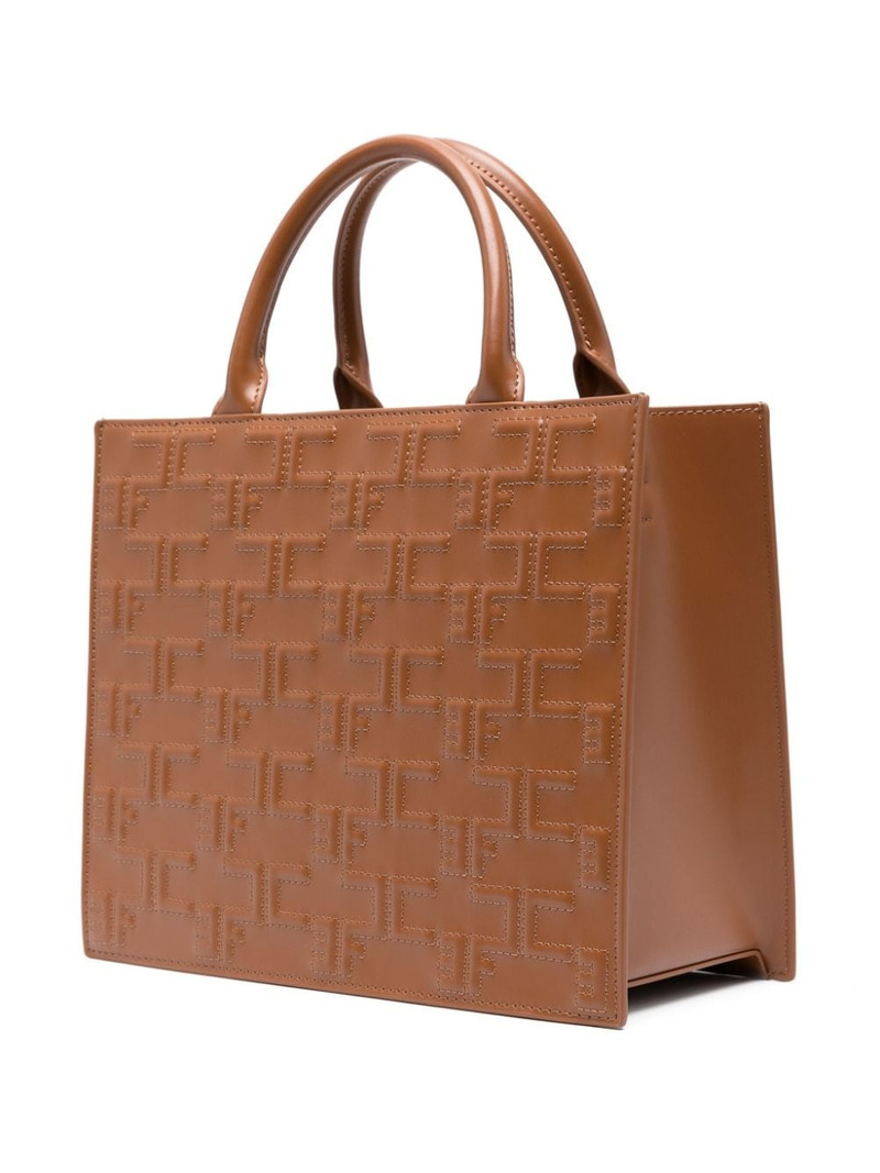 logo-embossed quilted tote bag 3