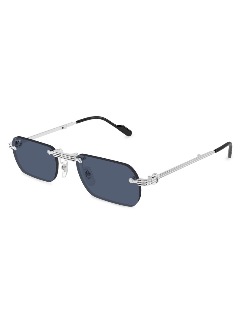 Men's Première De CT0499S 54MM Rectangular Sunglasses - Blue Silver 1