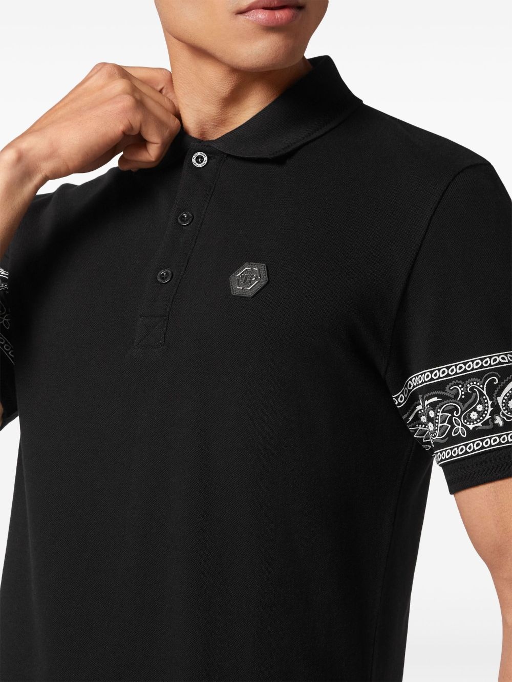 Paisley Gothic Plein polo shirt - 5